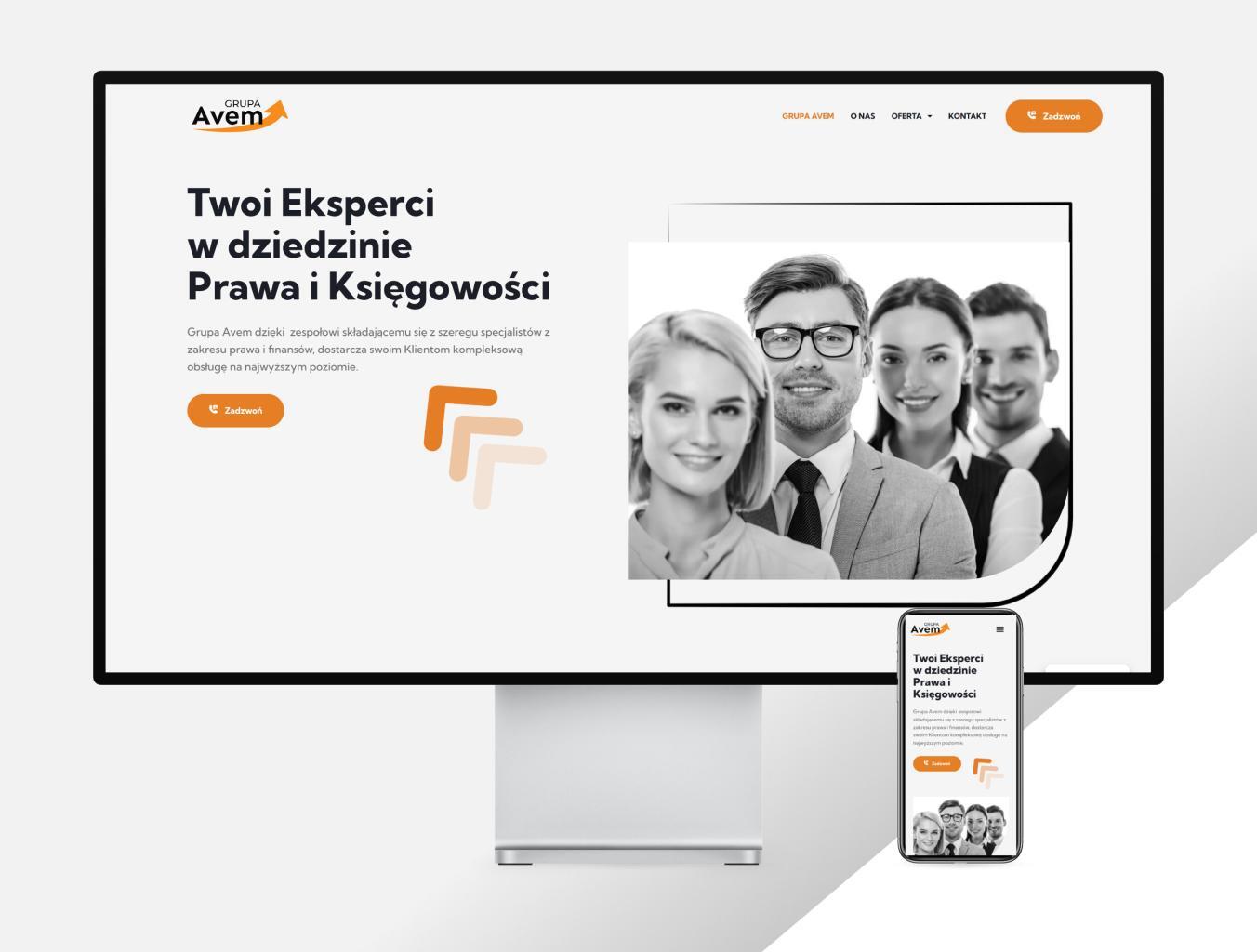 portfolio stron www: przykład zrealizowanej strony internetowej dla adwokata