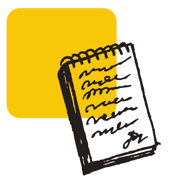 rysunkowy symbol notatnika