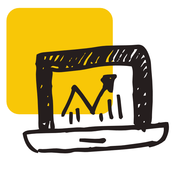 rysunkowy symbol laptopa