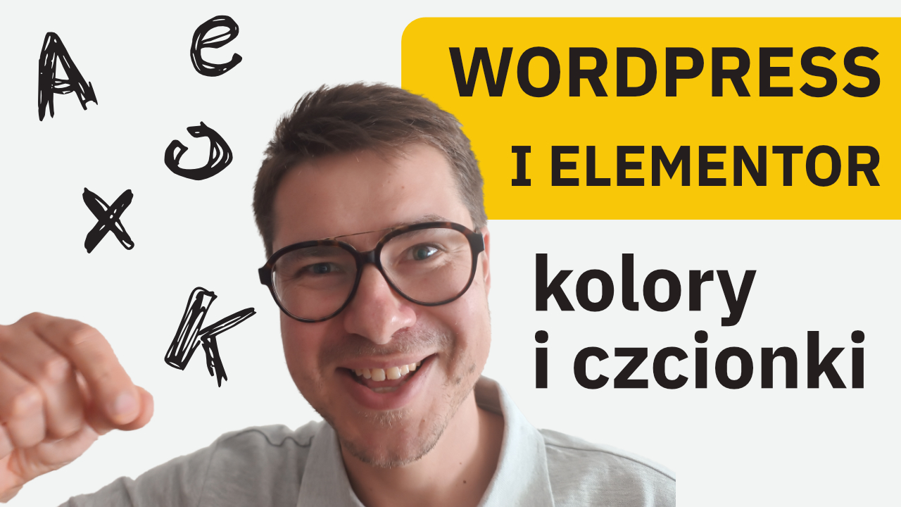 na zdjęciu krzysztof kwaśniowski, literki oraz napi kolor i czcionki